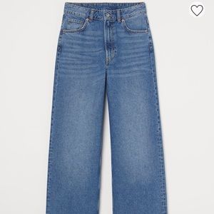 H&M Wide Leg Medium Blue Jeans Size 6 NWT